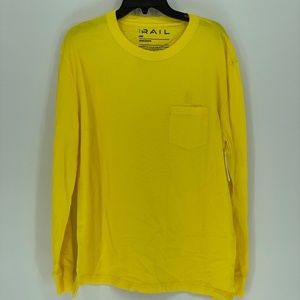 THE RAIL Yellow Long Sleeve Pocket Shirt